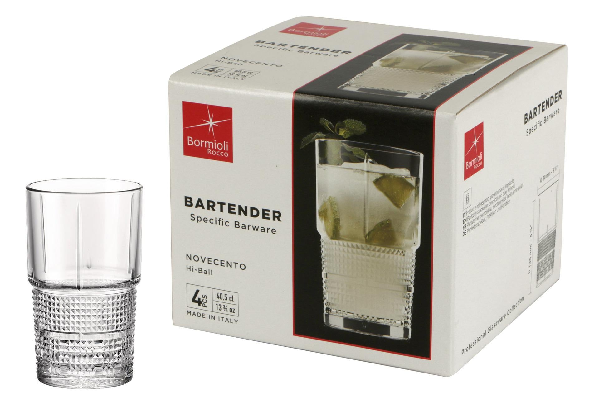 Bormioli Rocco Bartender Novecento Set 4 Bicchieri Hi-Ball 40.5 cl - Set 4 Pz 3