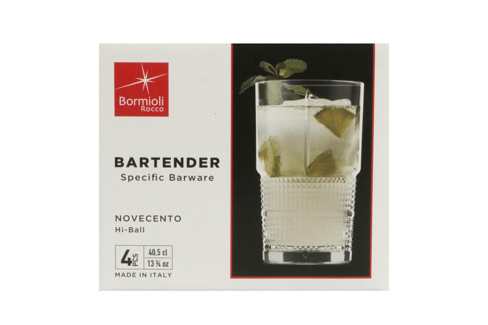 Bormioli Rocco Bartender Novecento Set 4 Bicchieri Hi-Ball 40.5 cl - Set 4 Pz 7