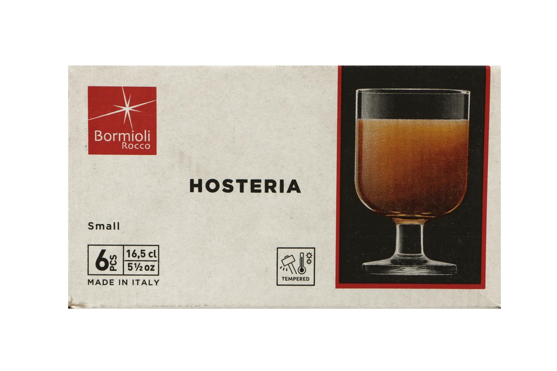 Bormioli Rocco Hosteria Set 6 Calici Small 17 cl - Resistenti e Impilabili - Set 6 Pz 6