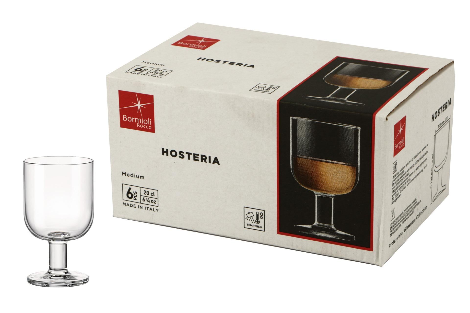 Bormioli Rocco Hosteria Set 6 Calici Medium 20 cl - Elevata Resistenza e Impilabilità - Set 6 Pz 4