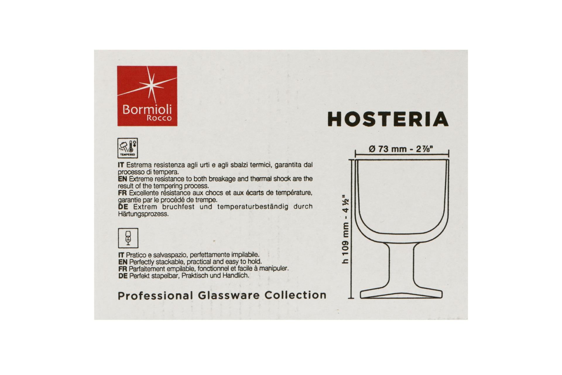 Bormioli Rocco Hosteria Set 6 Calici Medium 20 cl - Elevata Resistenza e Impilabilità - Set 6 Pz 5