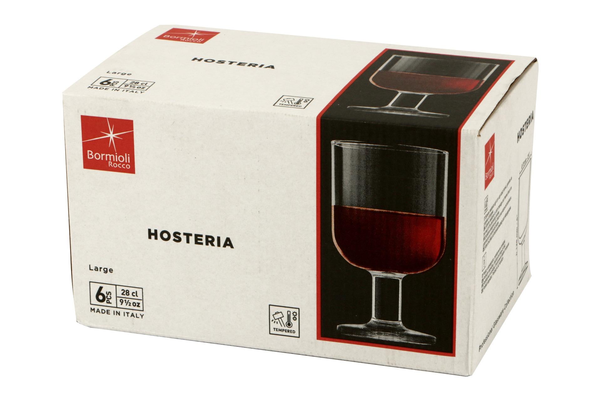 Bormioli Rocco Hosteria Set 6 Calici Large 28 cl - Alta Resistenza e Impilabili - Set 6 Pz 5