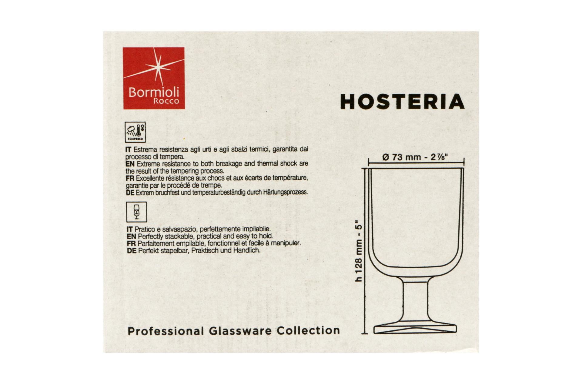 Bormioli Rocco Hosteria Set 6 Calici Large 28 cl - Alta Resistenza e Impilabili - Set 6 Pz 6