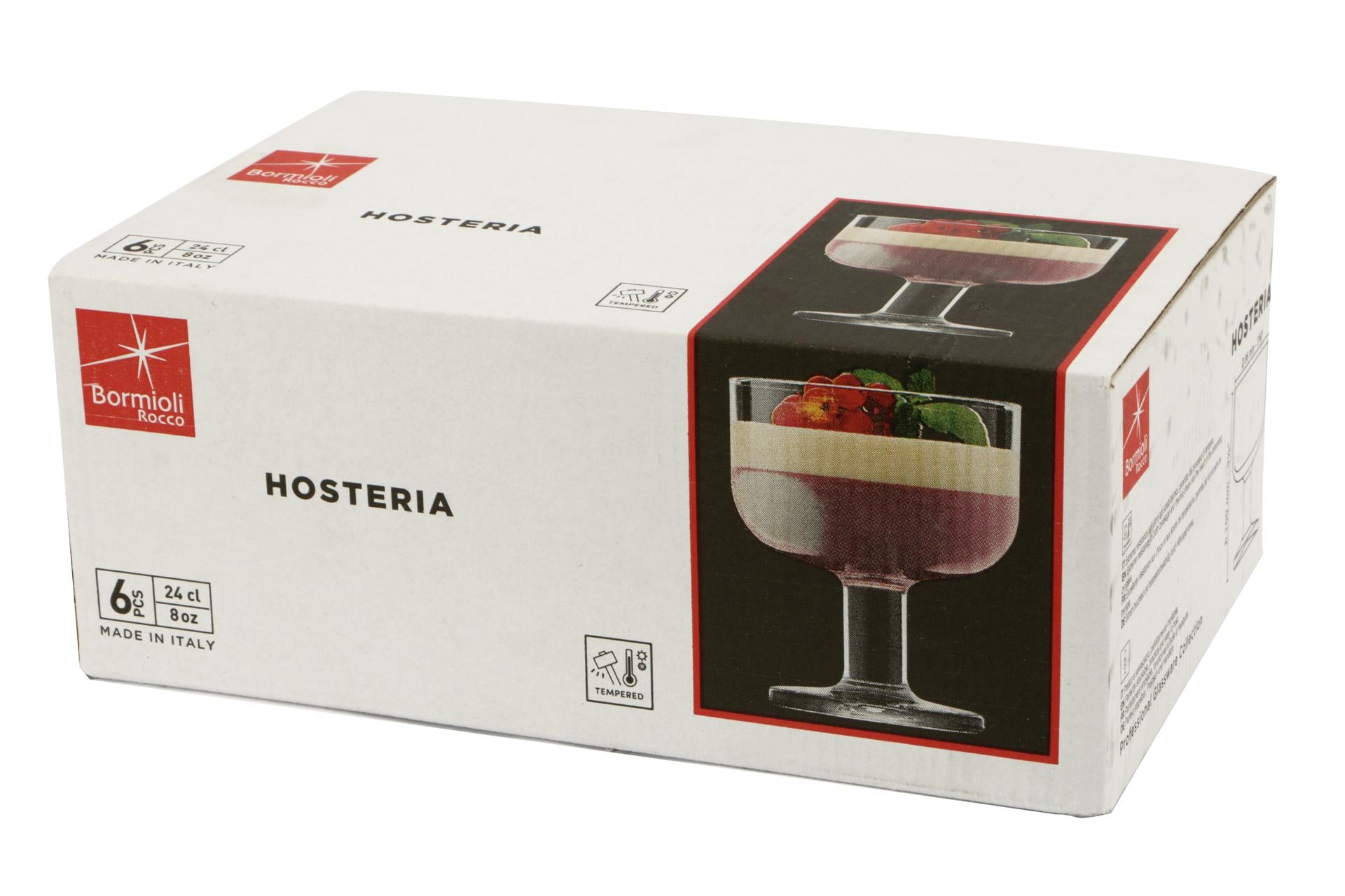 Bormioli Rocco Hosteria Set 6 Calici Dessert 24 cl - Alta Resistenza e Impilabili - Set 6 Pz 5