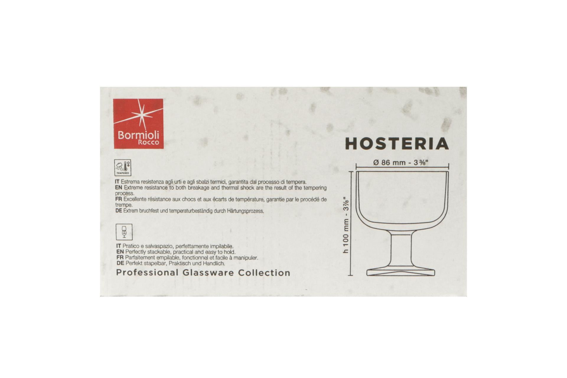 Bormioli Rocco Hosteria Set 6 Calici Dessert 24 cl - Alta Resistenza e Impilabili - Set 6 Pz 6