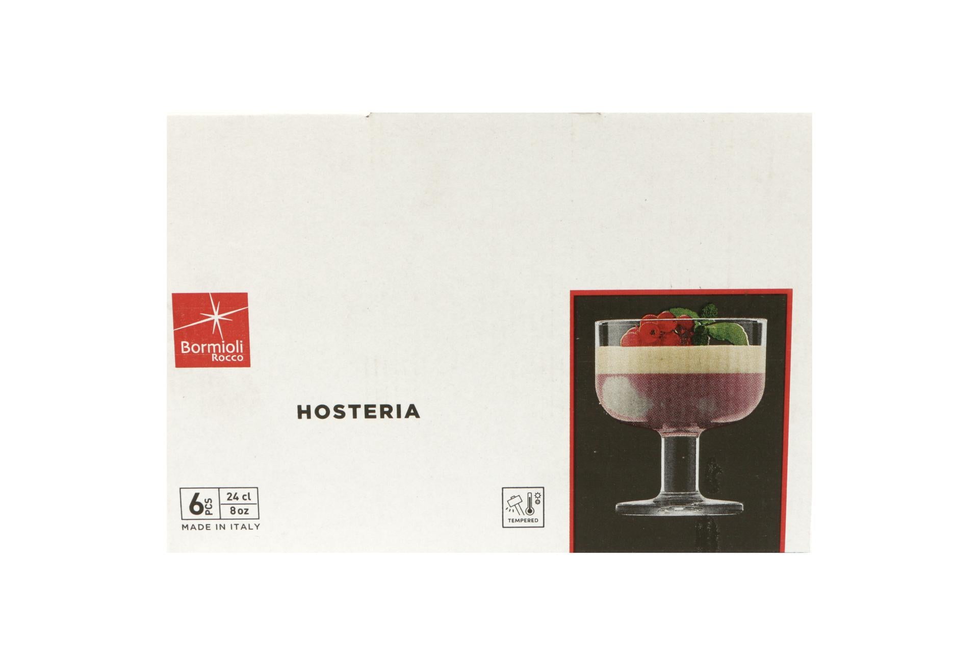 Bormioli Rocco Hosteria Set 6 Calici Dessert 24 cl - Alta Resistenza e Impilabili - Set 6 Pz 8