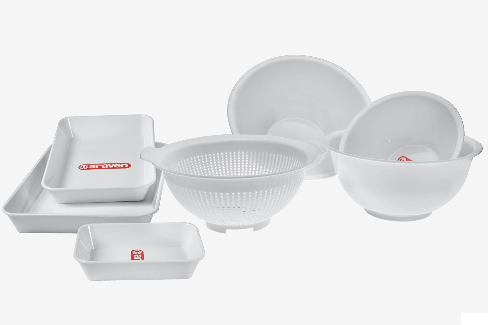 Araven Insalatiera In Plastica Bianca Ø28 cm - H.14 cm