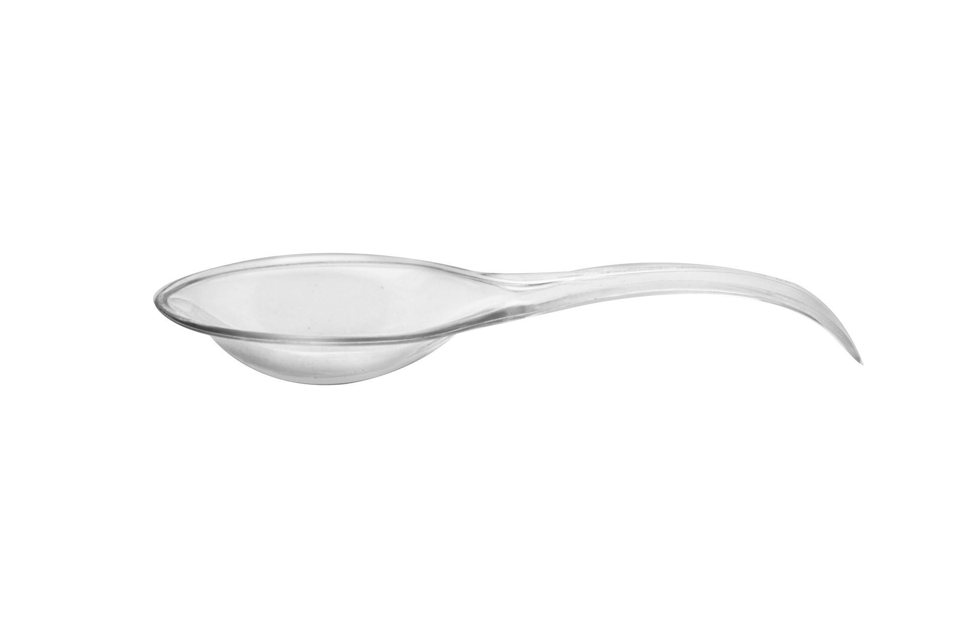 Gold Plast Cucchiaini Monodose Trasparenti 1.5 cl - Confezione da 30 Pezzi, 12 cm - Set 30 Pz