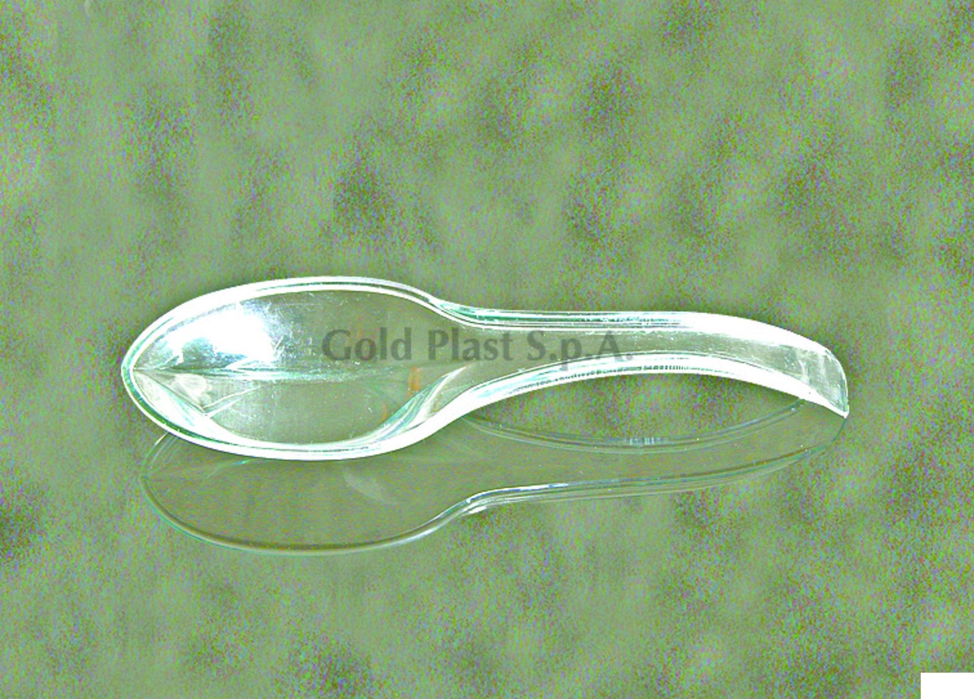 Gold Plast Cucchiaini Monodose Trasparenti 1.5 cl - Confezione da 30 Pezzi, 12 cm - Set 30 Pz