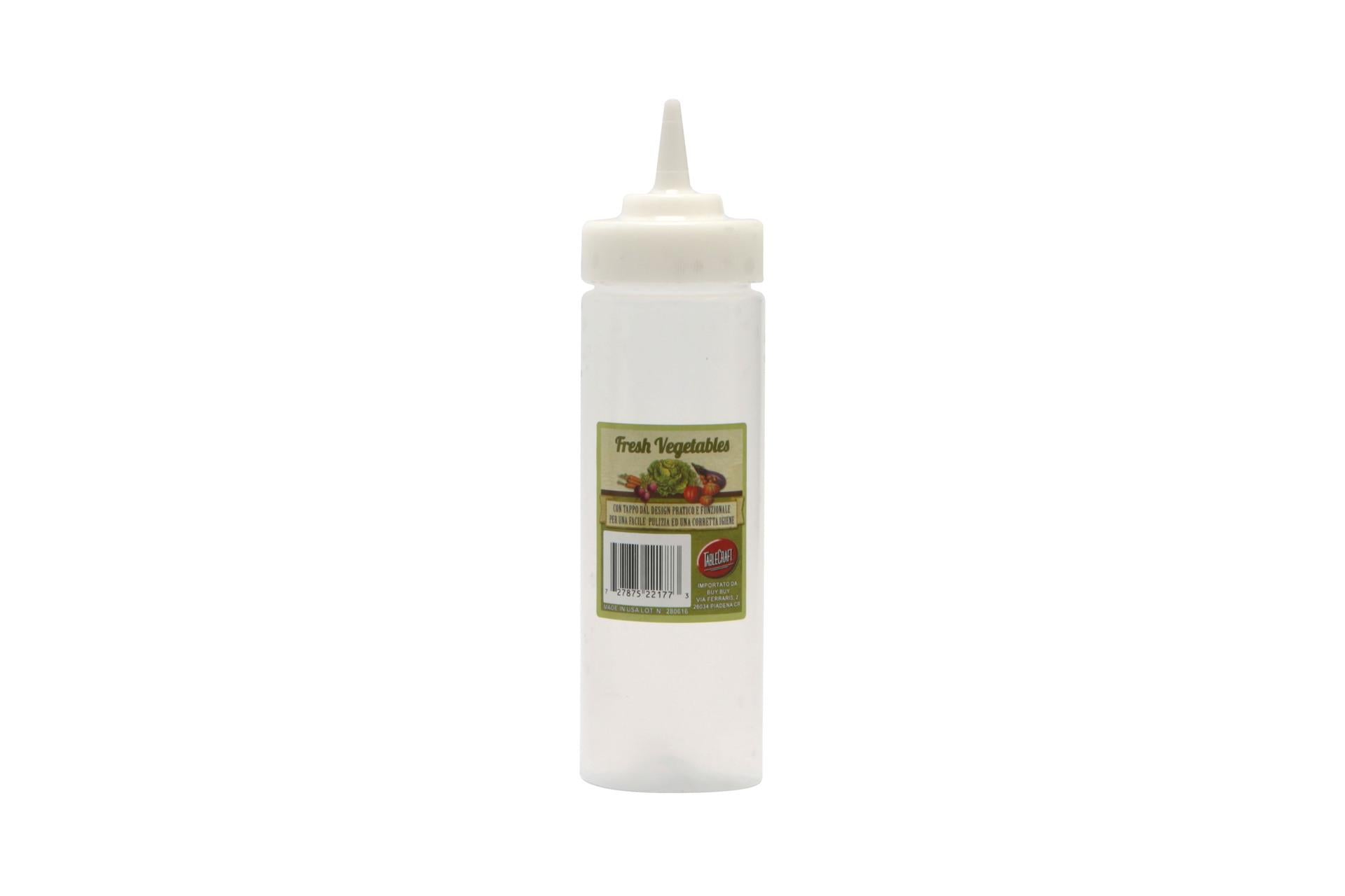 Tablecraft Fresh Vegetables Squeeze 355 ml - Bottiglia Con Tappo Bianco Design Pratico e Funzionale - Set 12 Pz