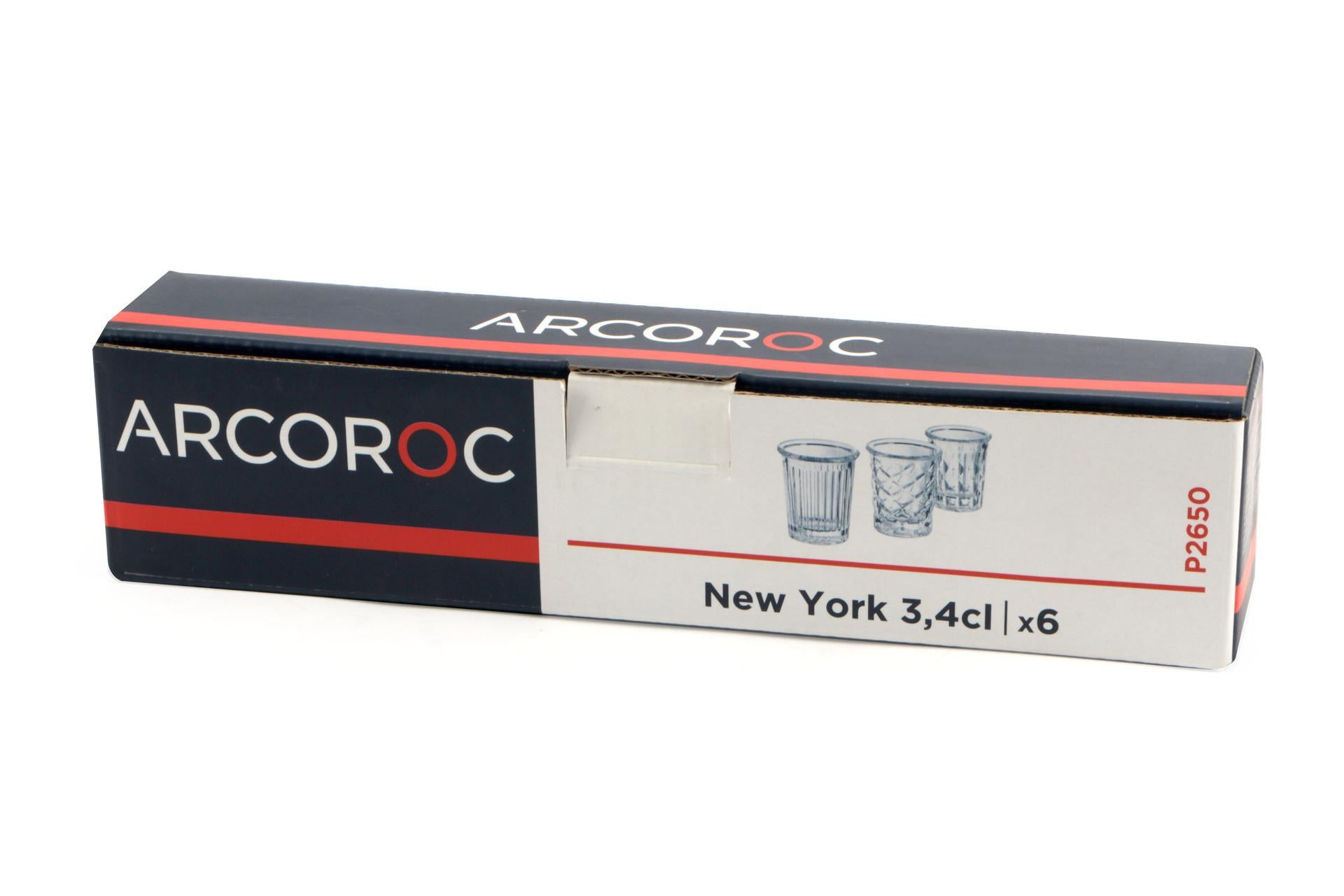 Arcoroc New York Set 6 Bicchieri Forma Alta 3.4 cl - Set 6 Pz 3