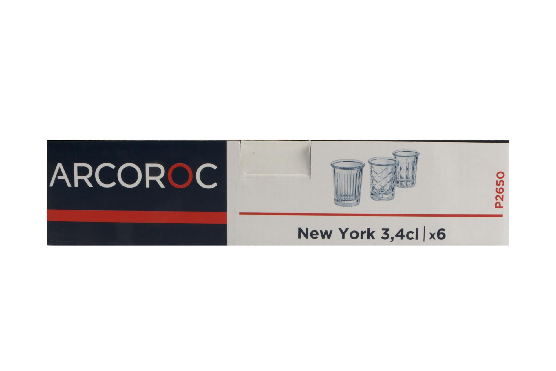 Arcoroc New York Set 6 Bicchieri Forma Alta 3.4 cl - Set 6 Pz 4