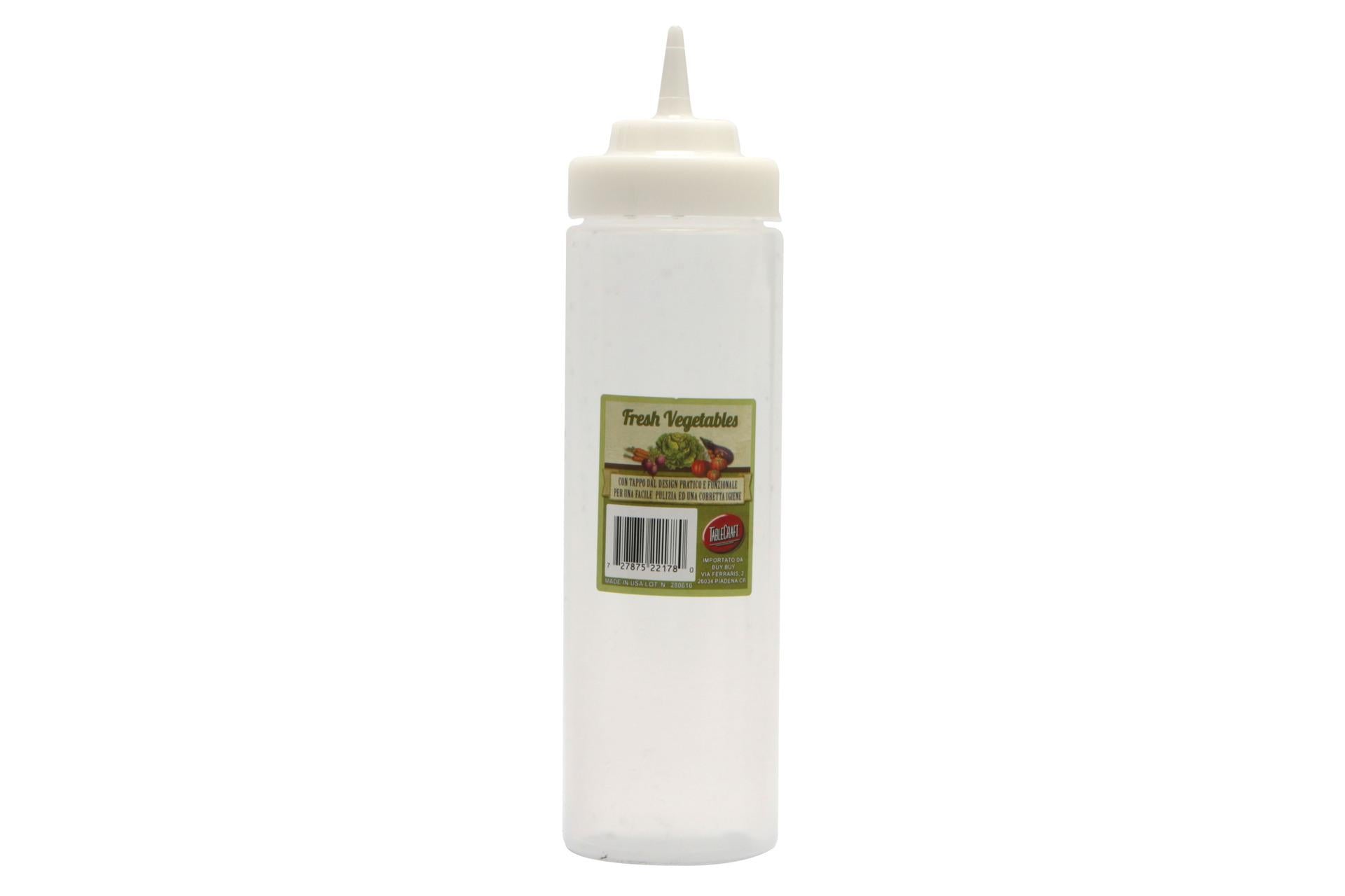 Tablecraft Fresh Vegetables Squeeze 710 ml - Bottiglia Con Tappo Bianco Design Pratico e Funzionale - Set 12 Pz