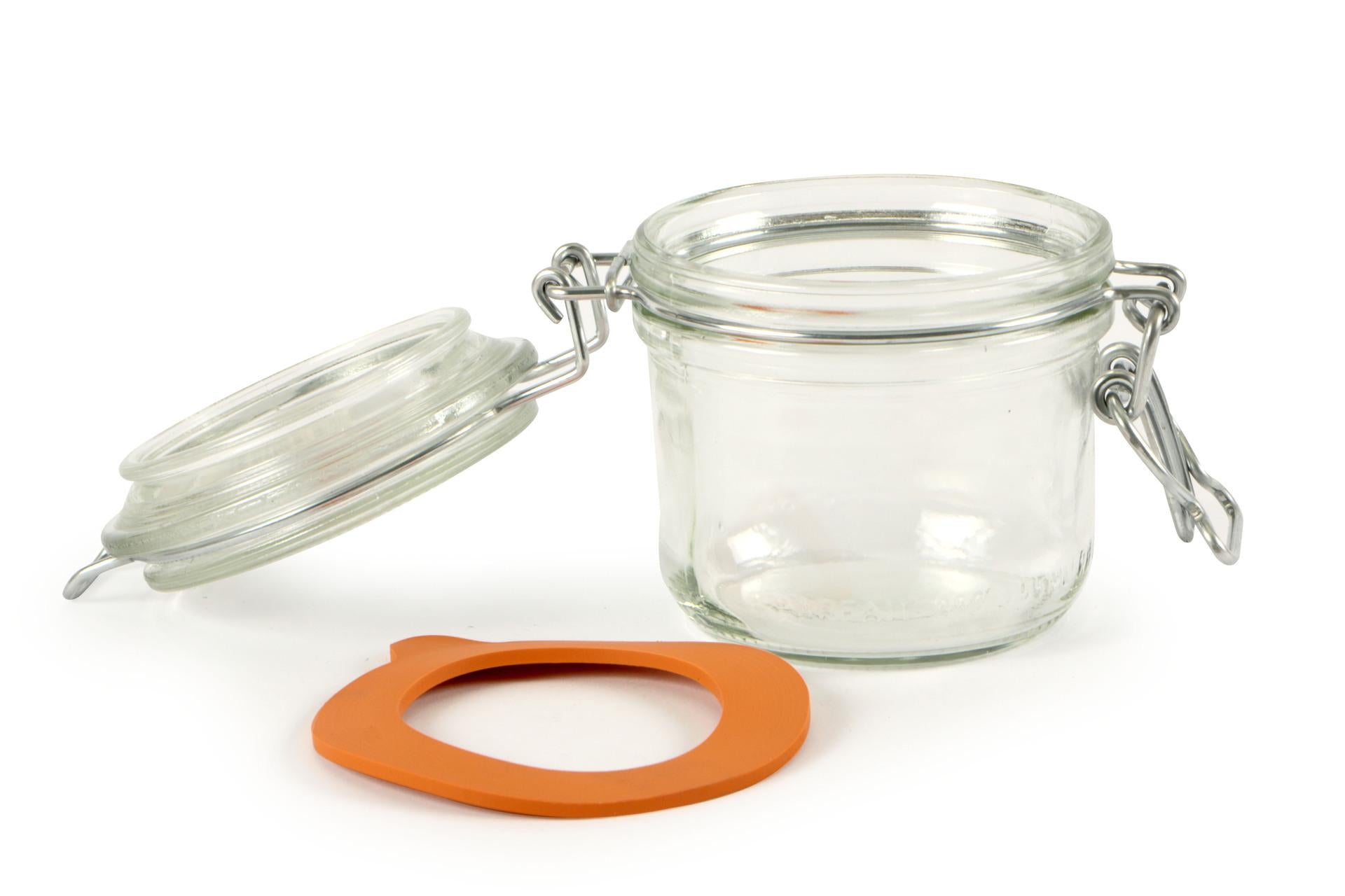 Le Parfait Super Vaso Ermetico Modello Terrine 200 - Ø70 mm Con Telaio Meccanico e Rondella Arancione - Set 6 Pz 4