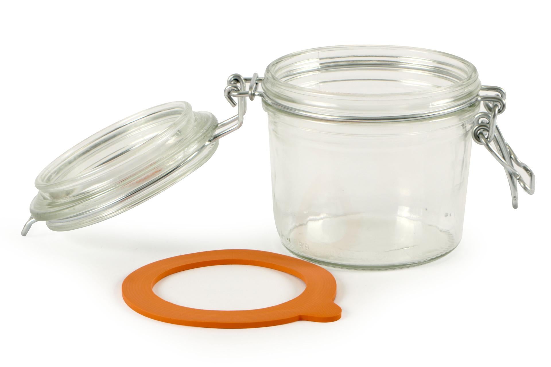 Le Parfait Super Vaso Ermetico Modello Terrine 350 ml - Ø85 mm Con Telaio Meccanico e Rondella Arancione - Set 6 Pz 3