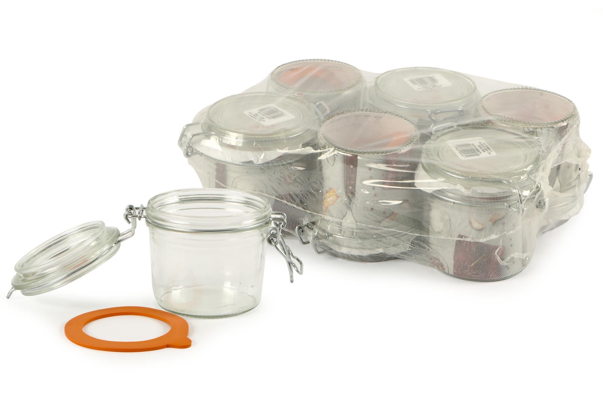 Le Parfait Super Vaso Ermetico Modello Terrine 350 ml - Ø85 mm Con Telaio Meccanico e Rondella Arancione - Set 6 Pz 4