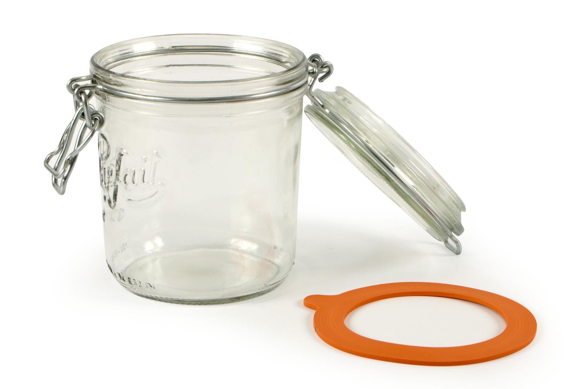 Le Parfait Super Vaso Ermetico Modello Terrine 750 ml - Ø100 mm Con Telaio Meccanico e Rondella Arancione - Set 6 Pz 3