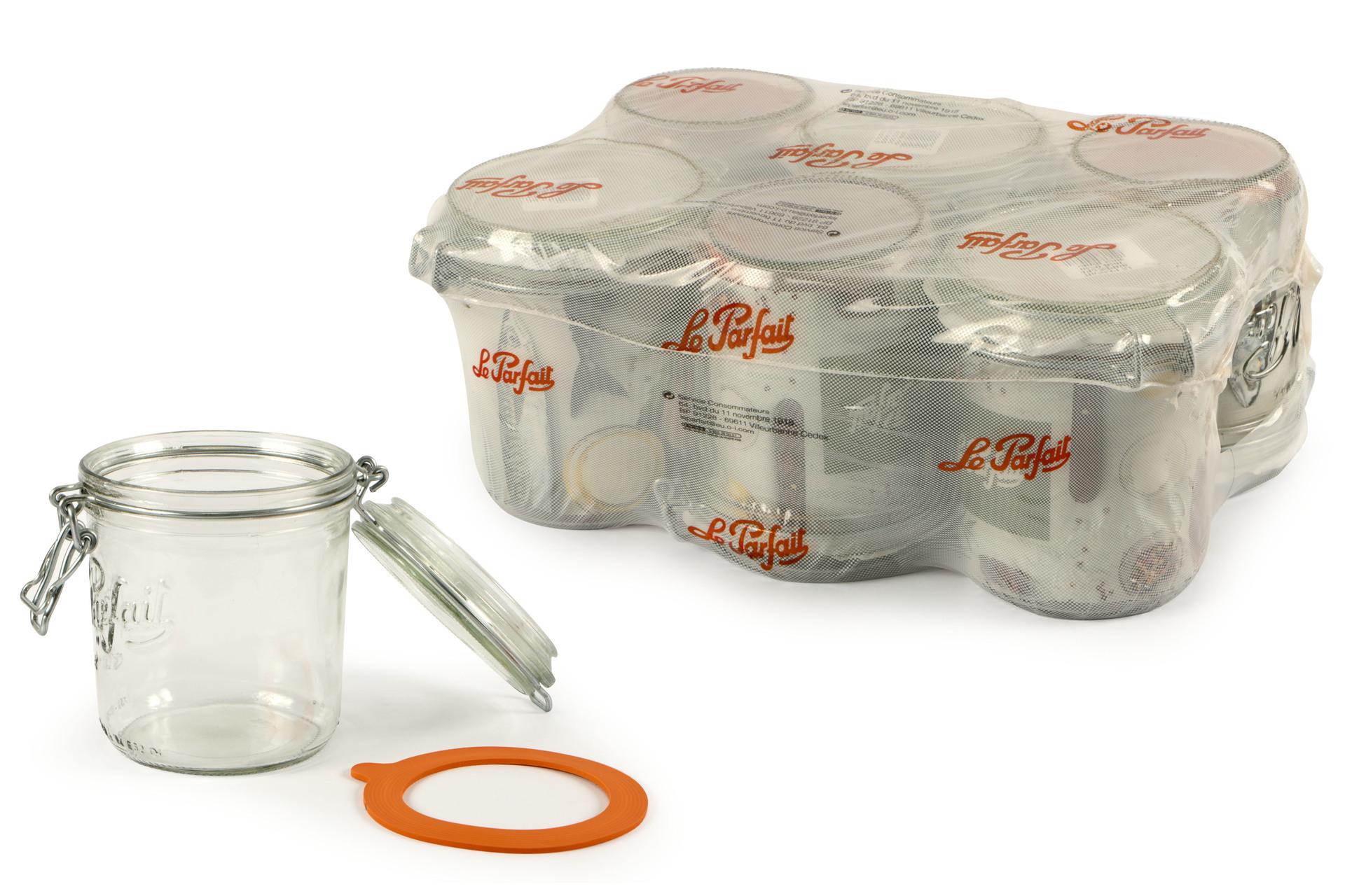 Le Parfait Super Vaso Ermetico Modello Terrine 750 ml - Ø100 mm Con Telaio Meccanico e Rondella Arancione - Set 6 Pz 4