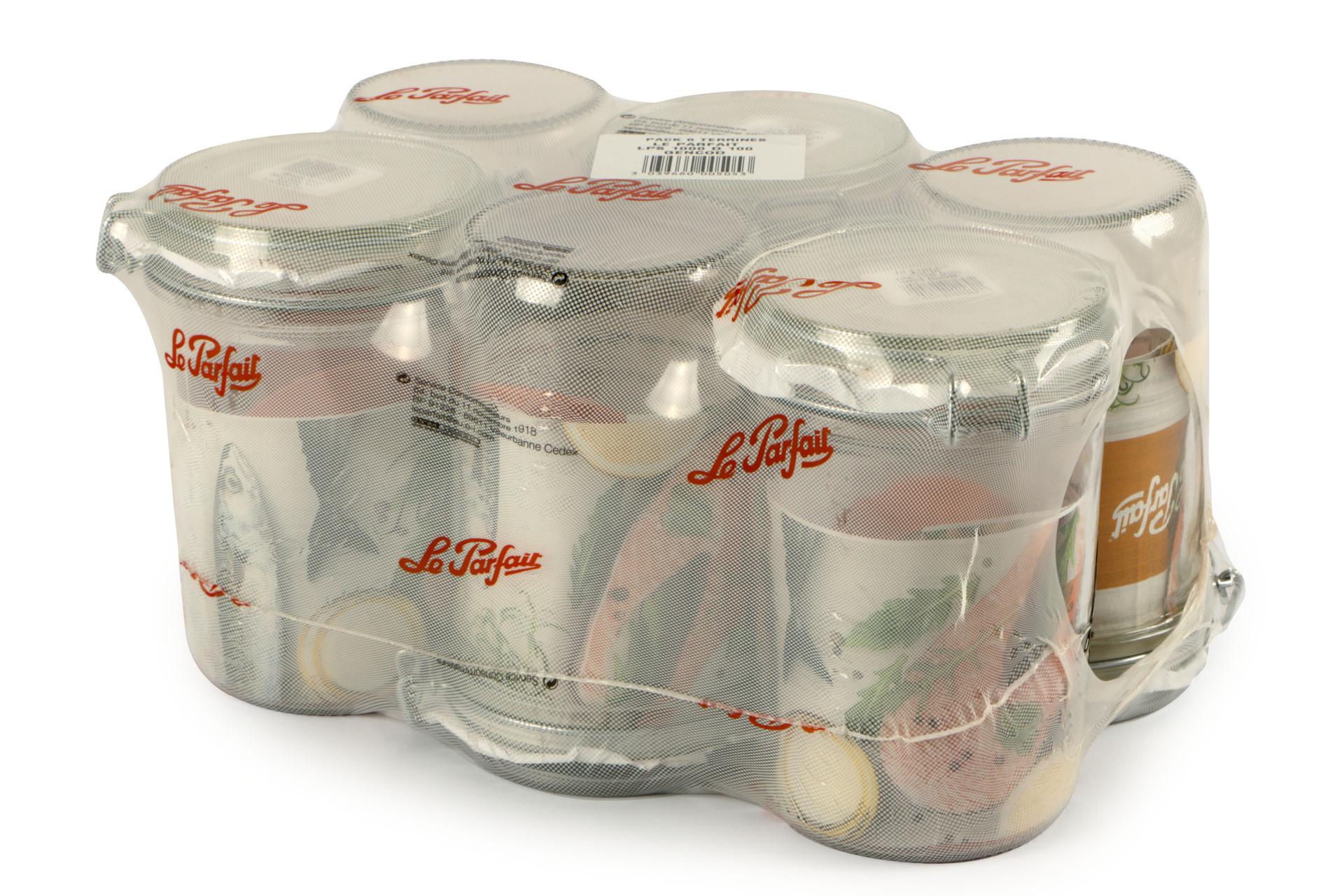 Le Parfait Super Vaso Ermetico Terrine 1L Ø100 mm Con Telaio Meccanico e Rondella Arancione - Set 6 Pz 7