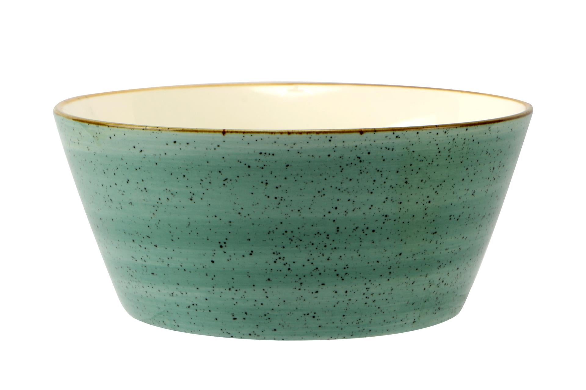 Import Tavola Professional JustColor Green Ciotola Tonda H.6.5 cm - Ø14 cm In Porcellana Colorata - Set 4 Pz