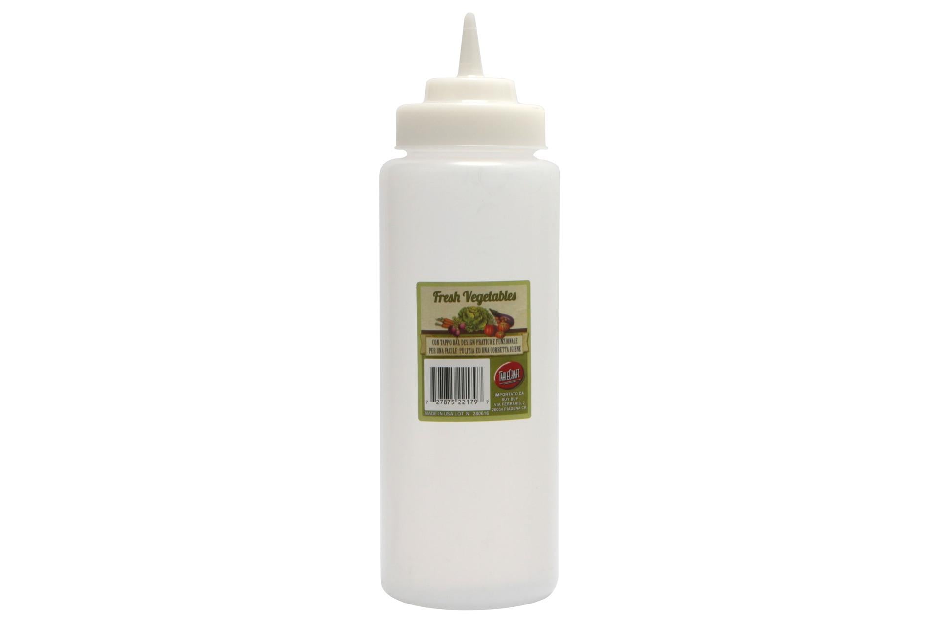 Tablecraft Fresh Vegetables Squeeze 946 ml - Bottiglia Con Tappo Bianco Design Pratico e Funzionale - Set 12 Pz