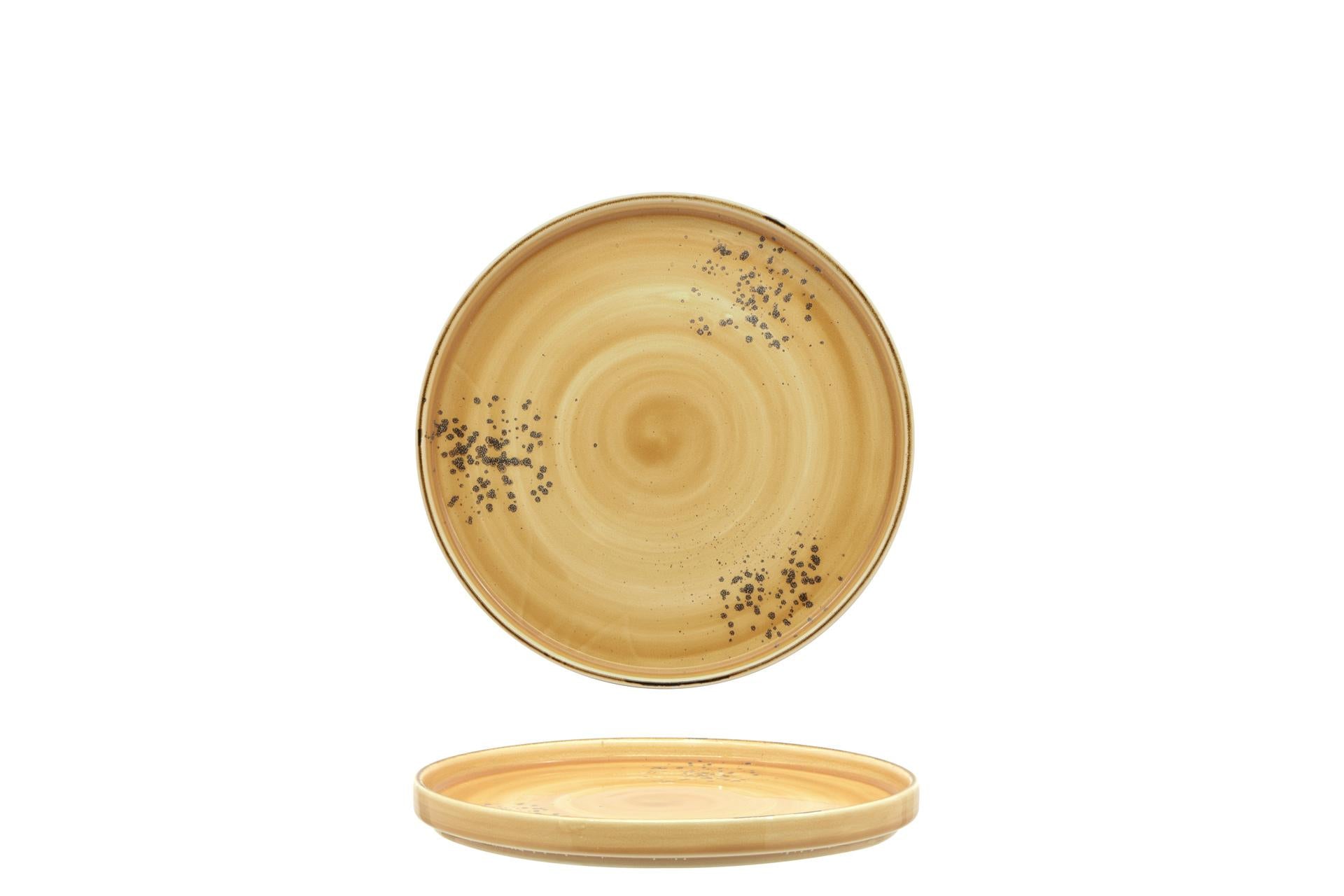 Pt Sango Ceramics Kaden Piatto Piano Impilabile Ø20 cm - Giallo - Set 6 Pz