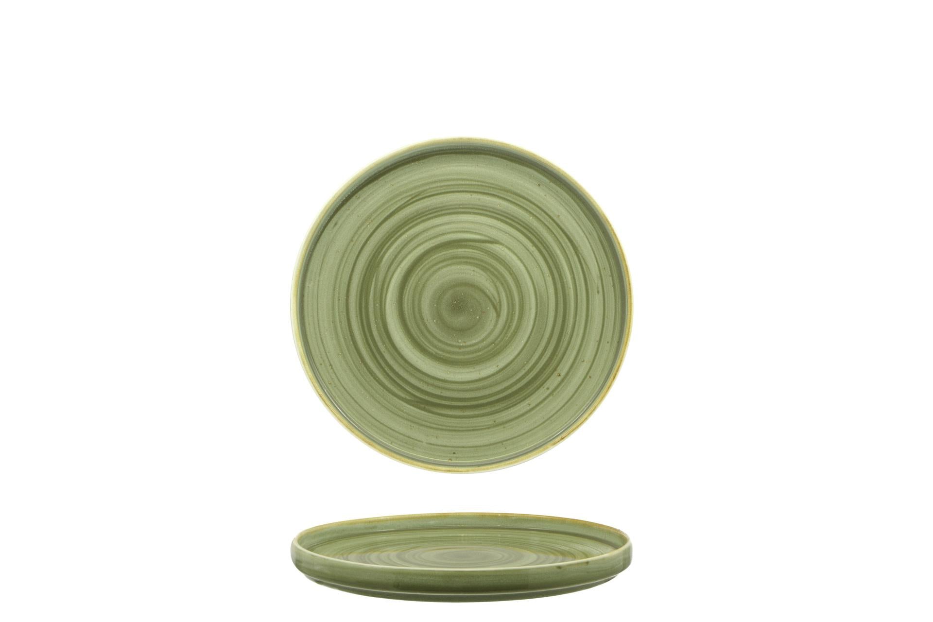 Pt Sango Ceramics Kaden Meadow Green Piatto Piano Impilabile Ø20 cm - Set 6 Pz