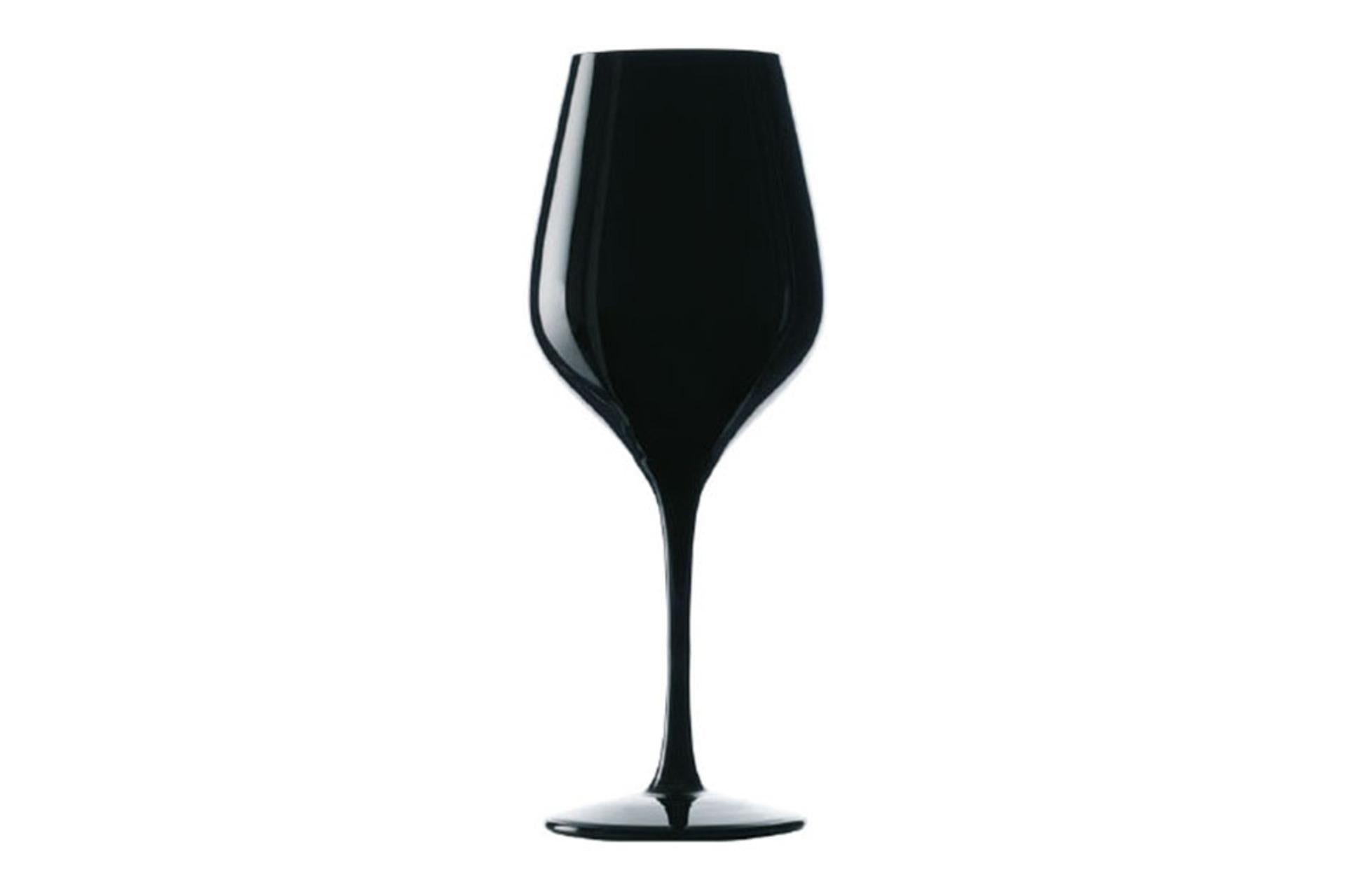 Stolzle Lausitz Exquisit Calice Nero Tasting 35 cl - Vetro Nero Elegante e Resistente - Set 6 Pz