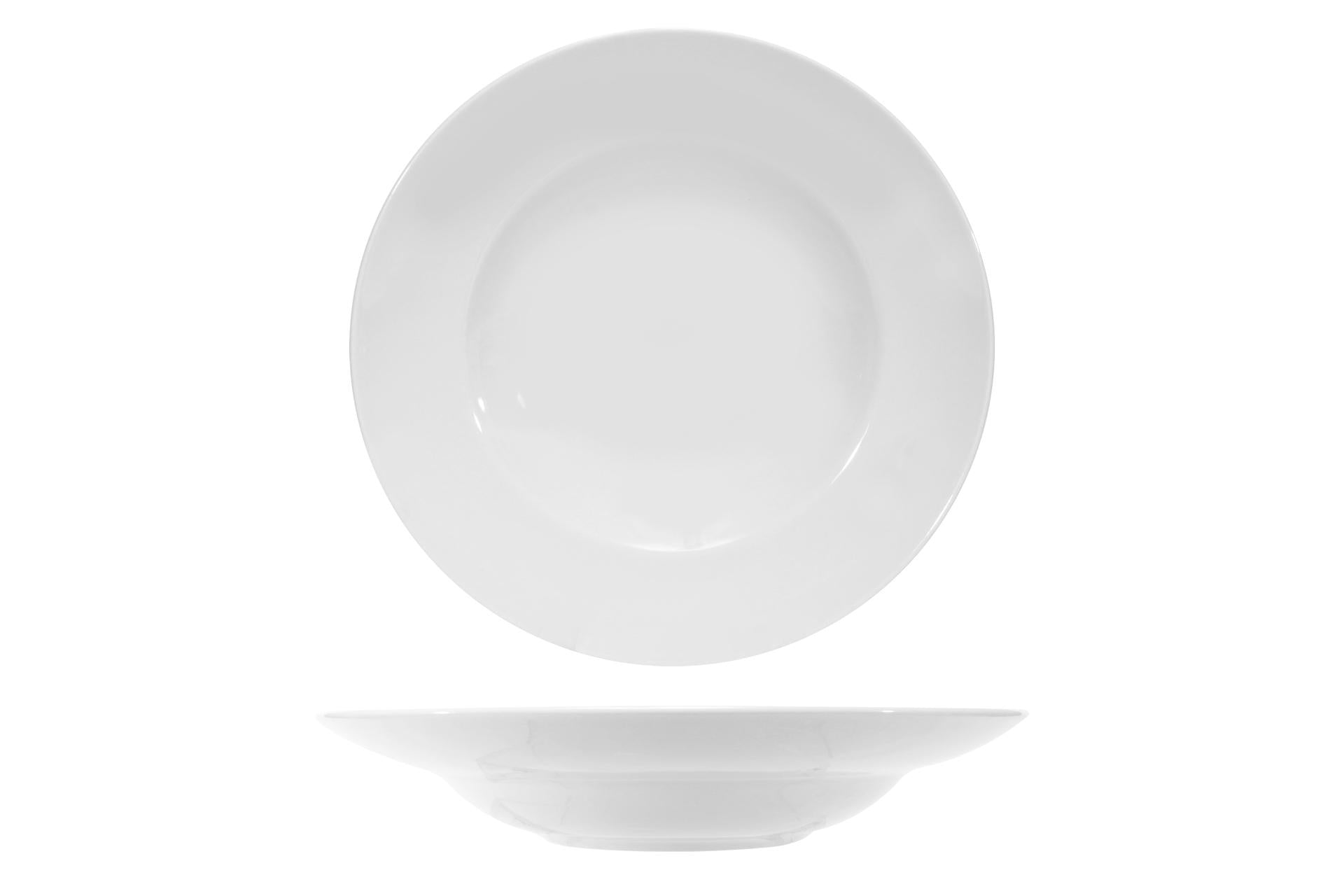 Lubiana Kaszub Hel Pasta Bowl Ø29 cm - Interno Ø18.5 cm In Porcellana Bianca - Set 6 Pz