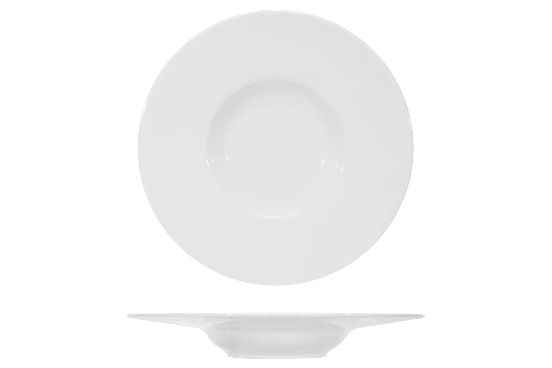 Lubiana Wersal White Piatto Pasta Bowl Ø27 cm - Interno Ø13.5 cm In Porcellana - Set 6 Pz