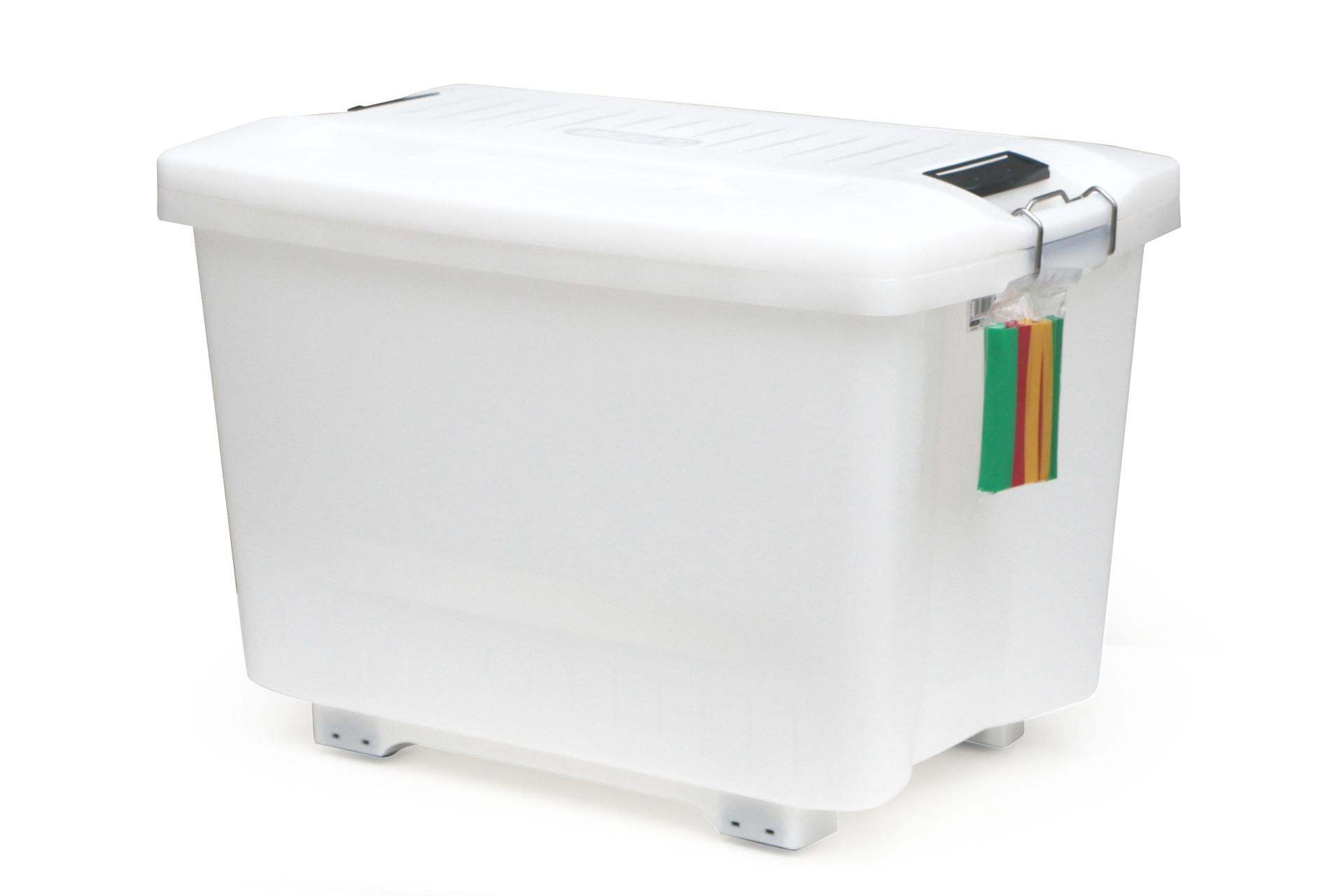 Araven Contenitore per Alimenti 70L - 65 x 43 x H.45 cm Con Ruote e Botola di Ventilazione
