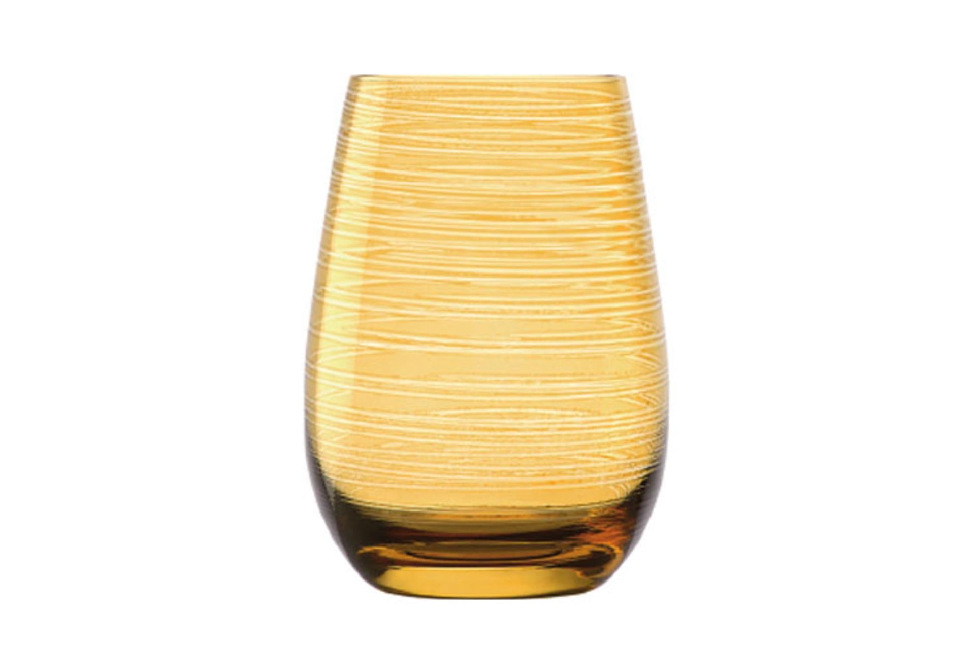 Stolzle Lausitz Twister Bicchiere Ambra 46.5 cl - Design Country-House - Set 6 Pz