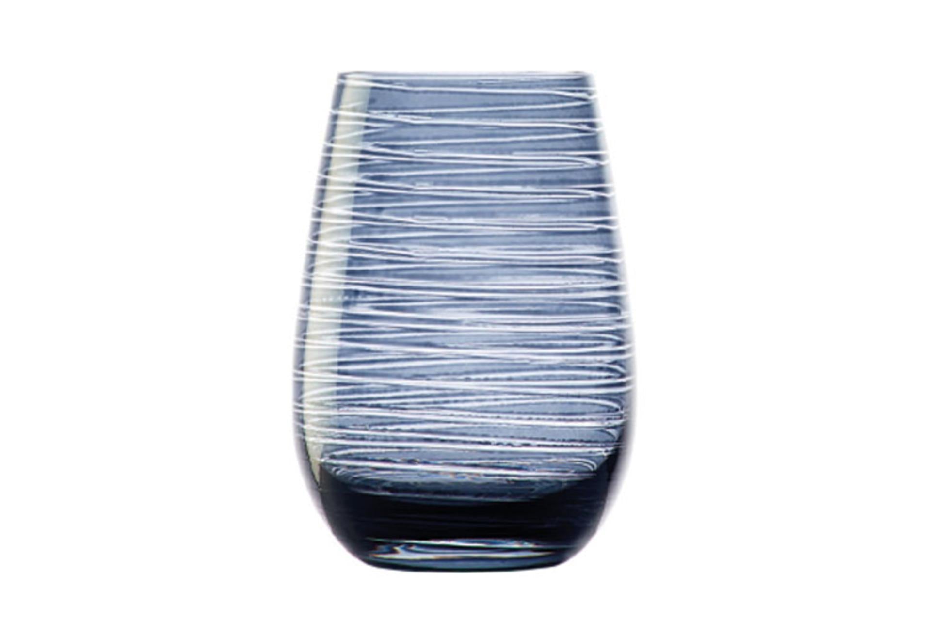 Stolzle Lausitz Twister Bicchiere Blu 46,5 cl - Design Country-House - Set 6 Pz