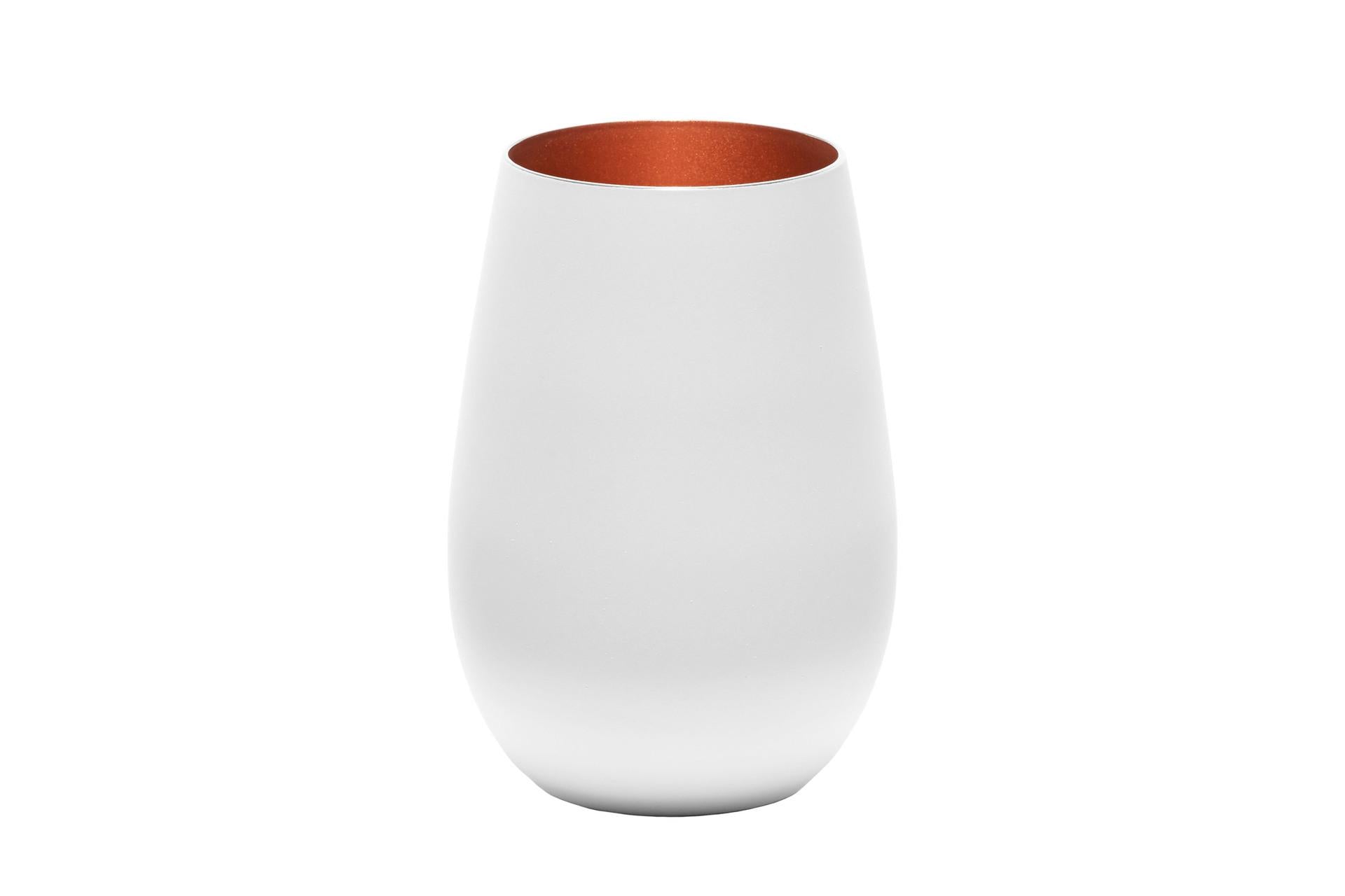 Stolzle Lausitz Olympic Bicchiere 46,5 cl Bianco Bronzo In Vetro Metallizzato - Set 6 Pz