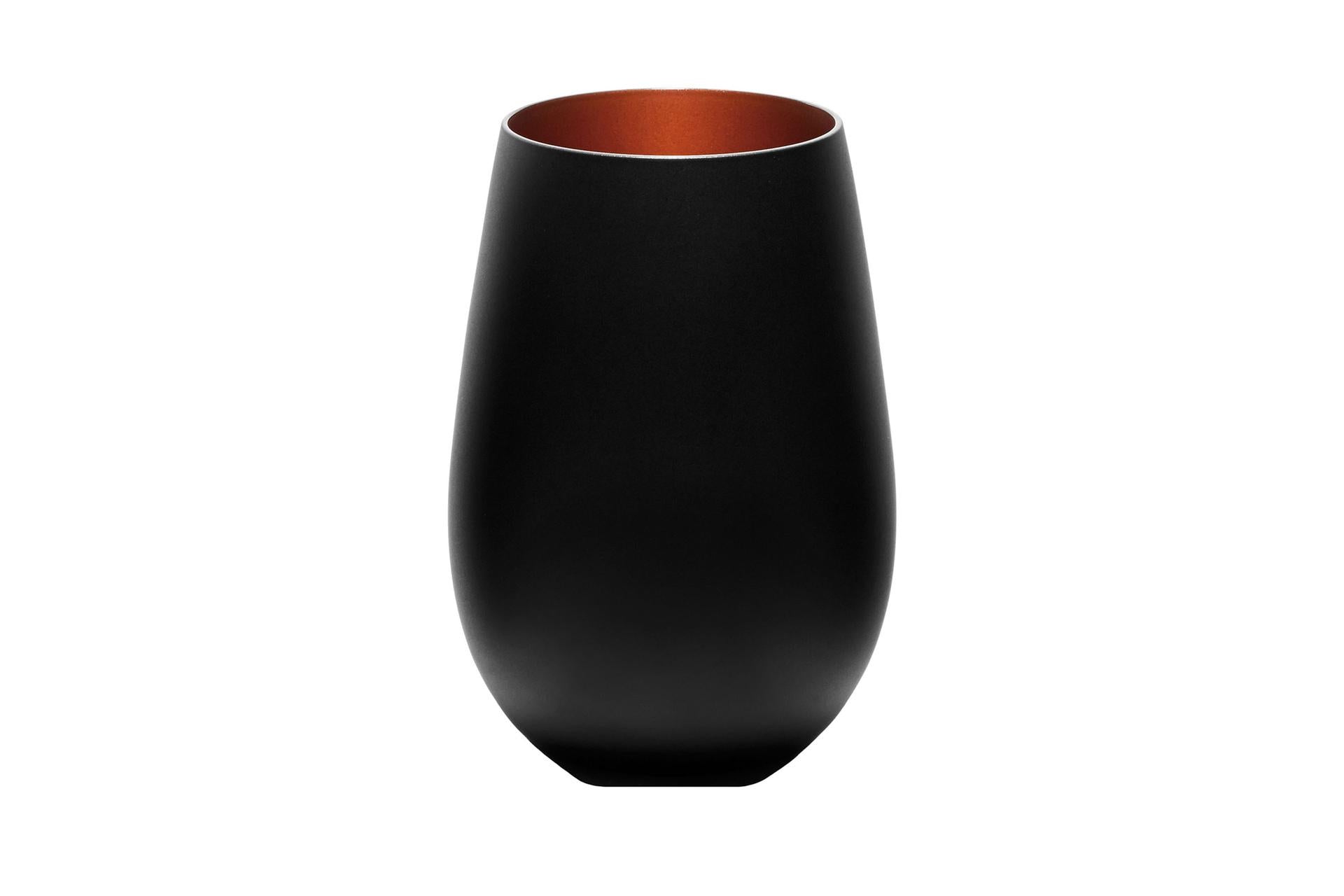 Stolzle Lausitz Olympic Bicchiere Nero Bronzo 46,5 cl - Vetro Metallizzato per Bar e Ristoranti - Set 6 Pz