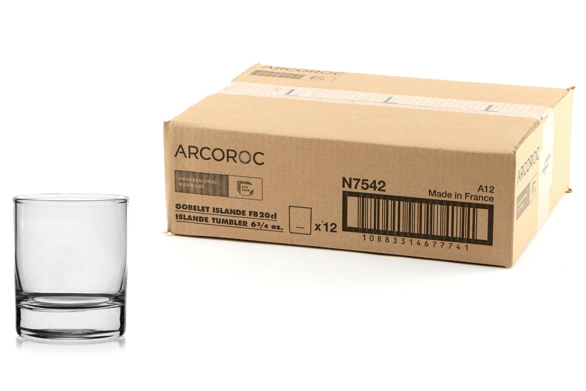 Arcoroc Islande Bicchiere Basso 20 cl - Forma Bassa - Set 12 Pz