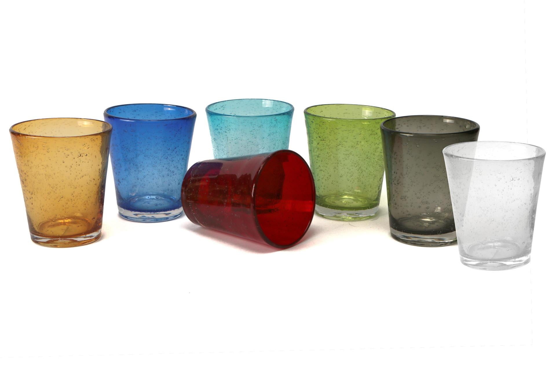 Import Tavola Professional Bubbles Bicchiere Acqua Cl.31.5 In Pasta di Vetro Soffiato Verde - Set 6 Pz 3