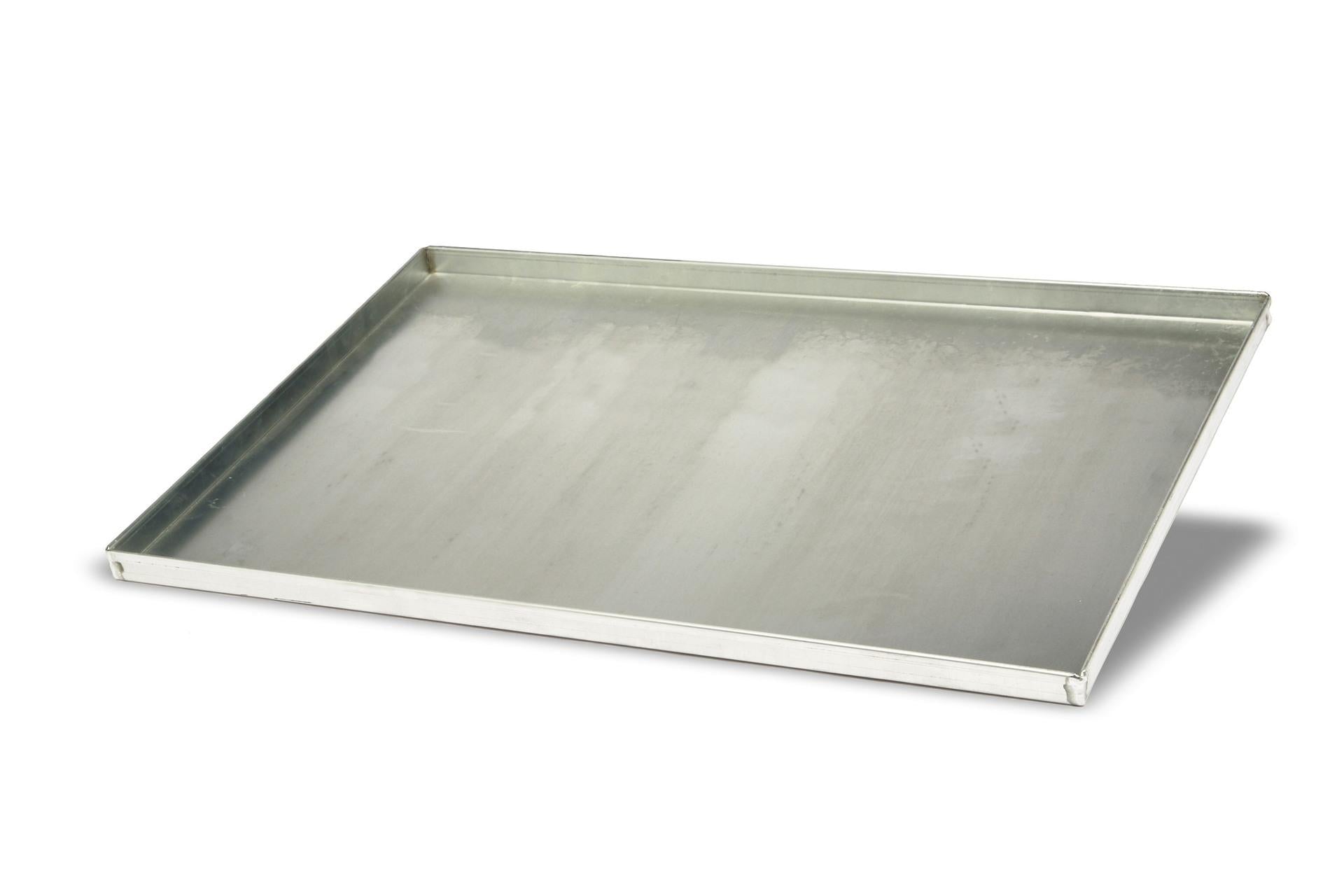 Agnelli Teglia Rettangolare 60x40 cm H.2 cm In Lega di Alluminio 3003 Spessore 1.5 mm Con Bordi Dritti