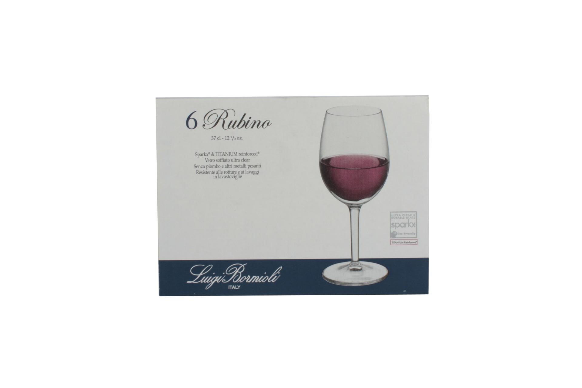 Bormioli Luigi Rubino Set 6 Calici Grandi Vino 37 cl - Vetro Ultra Clear Senza Piombo e Metalli Pesanti - Set 6 Pz 8