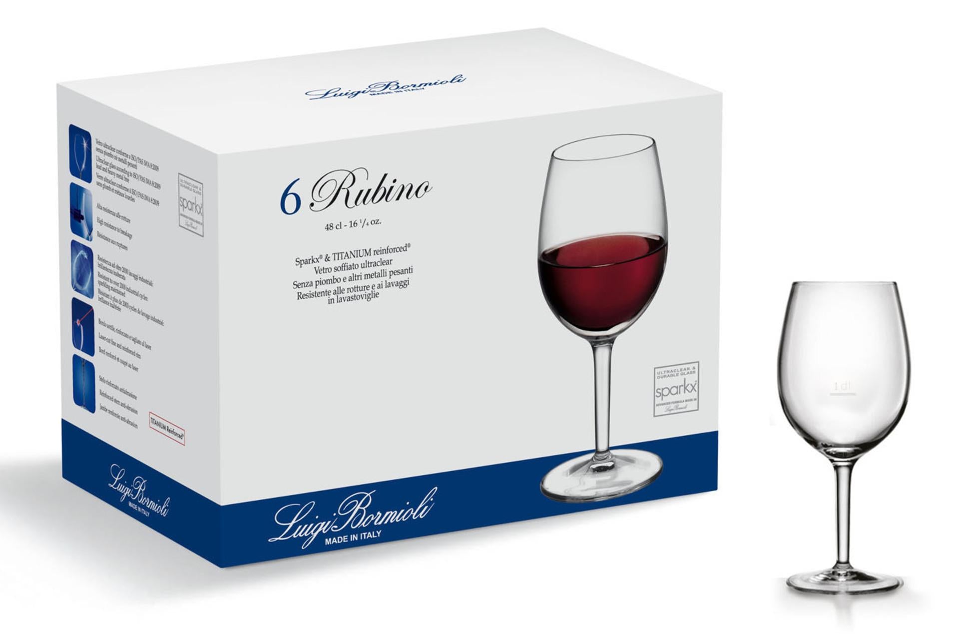 Bormioli Luigi Rubino Calice Bordeaux 48 cl - Set di 6 Calici 3