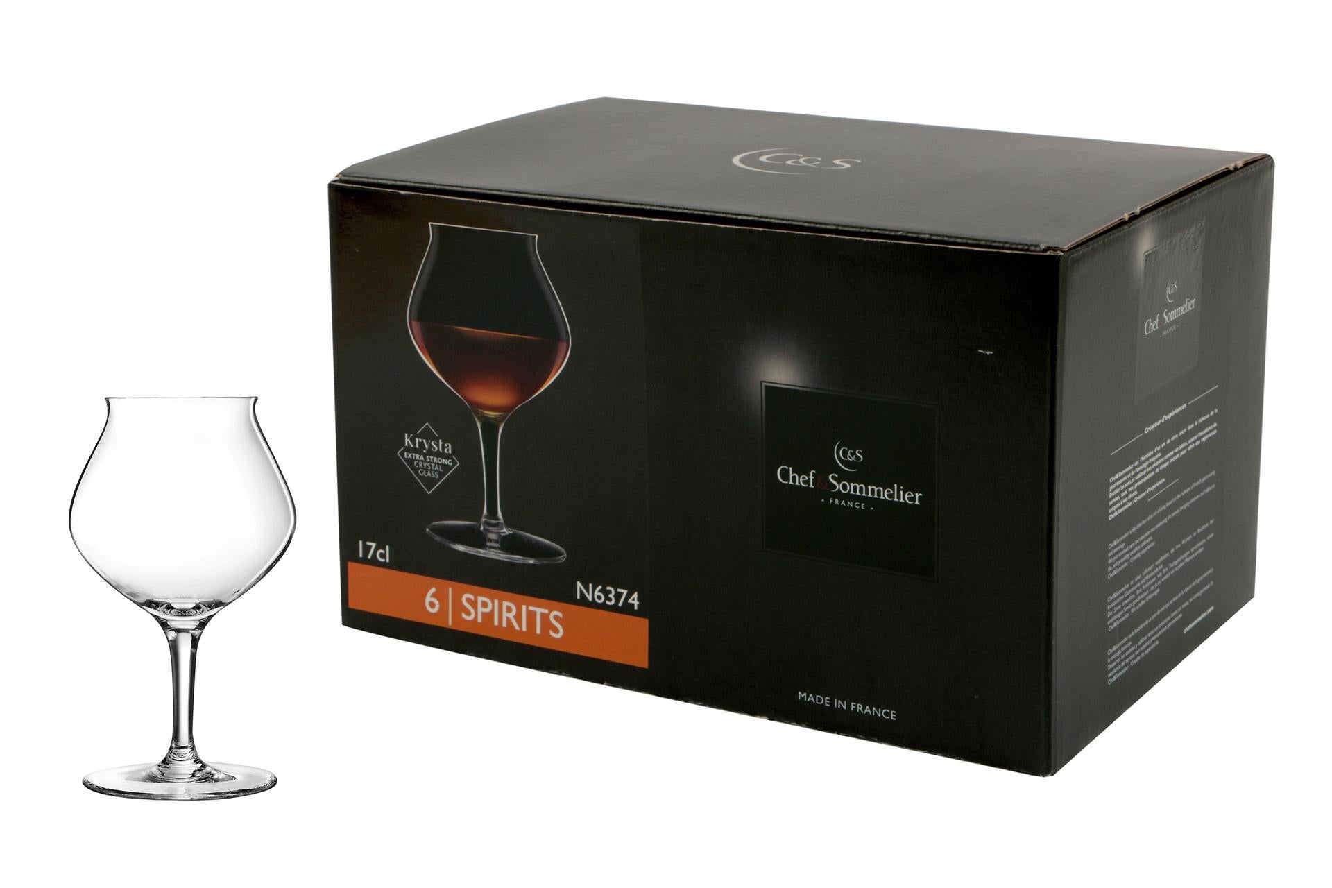 Arcoroc Spirits Calice Rhum 17 cl - Bicchiere Ampio per Whisky e Liquori - Set 6 Pz