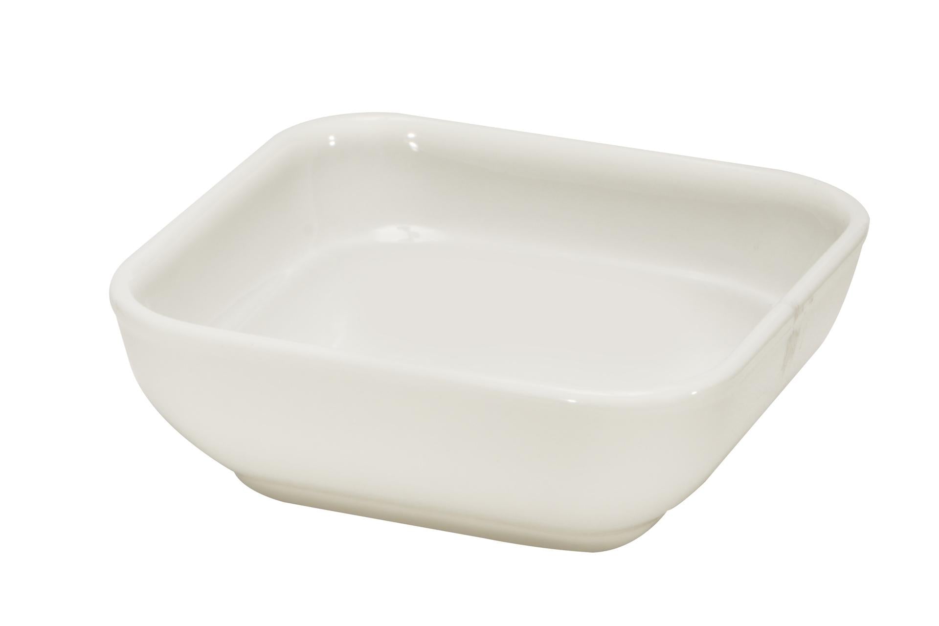 Import Tavola Professional B.B. White Ciotolina Quadra 8.8x8.8x3 cm In Porcellana Bianca - Set 12 Pz