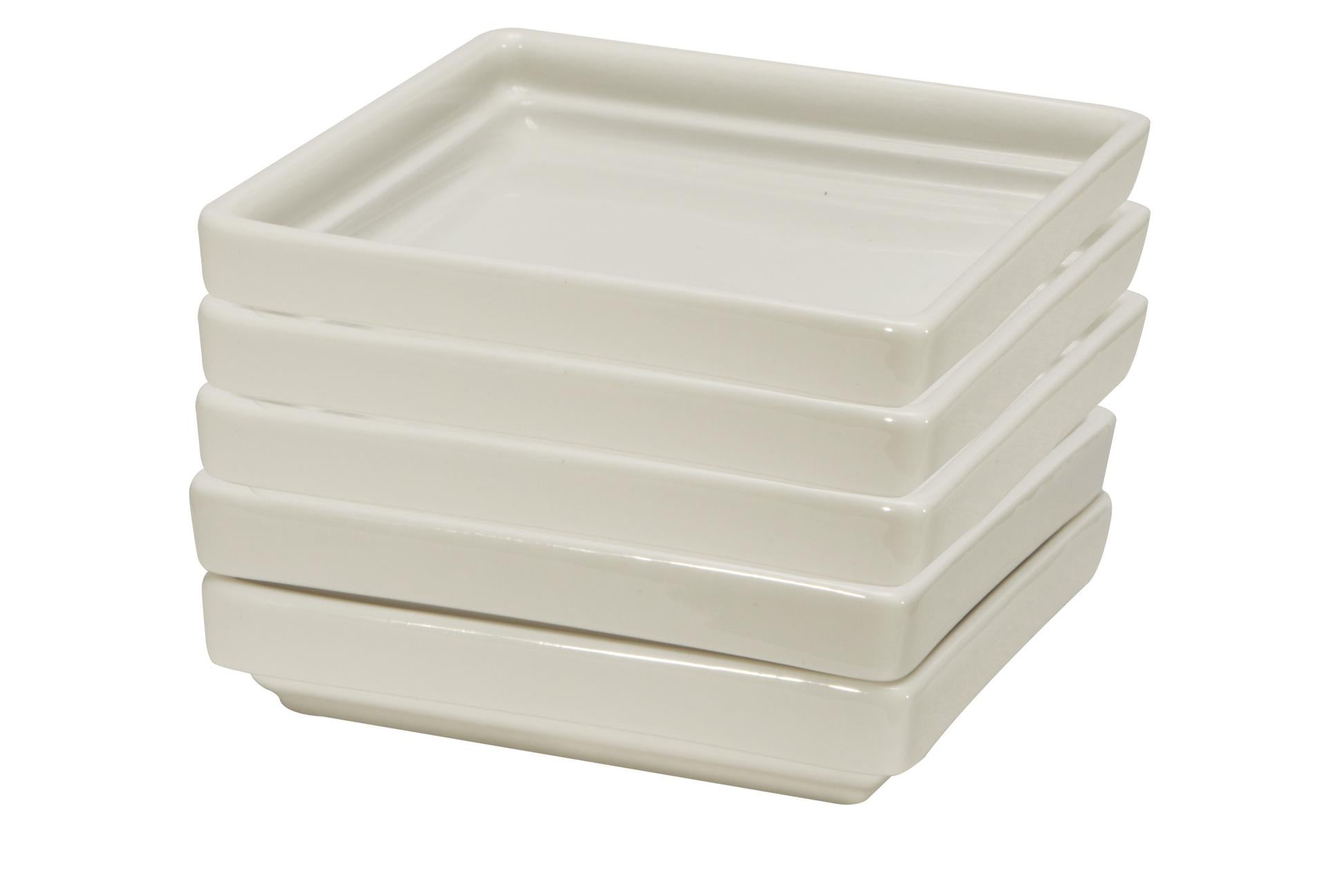 Import Tavola Professional B.B. White Piattino Quadro 10 x 10 x 2.1 cm In Porcellana Bianca - Set 12 Pz 3