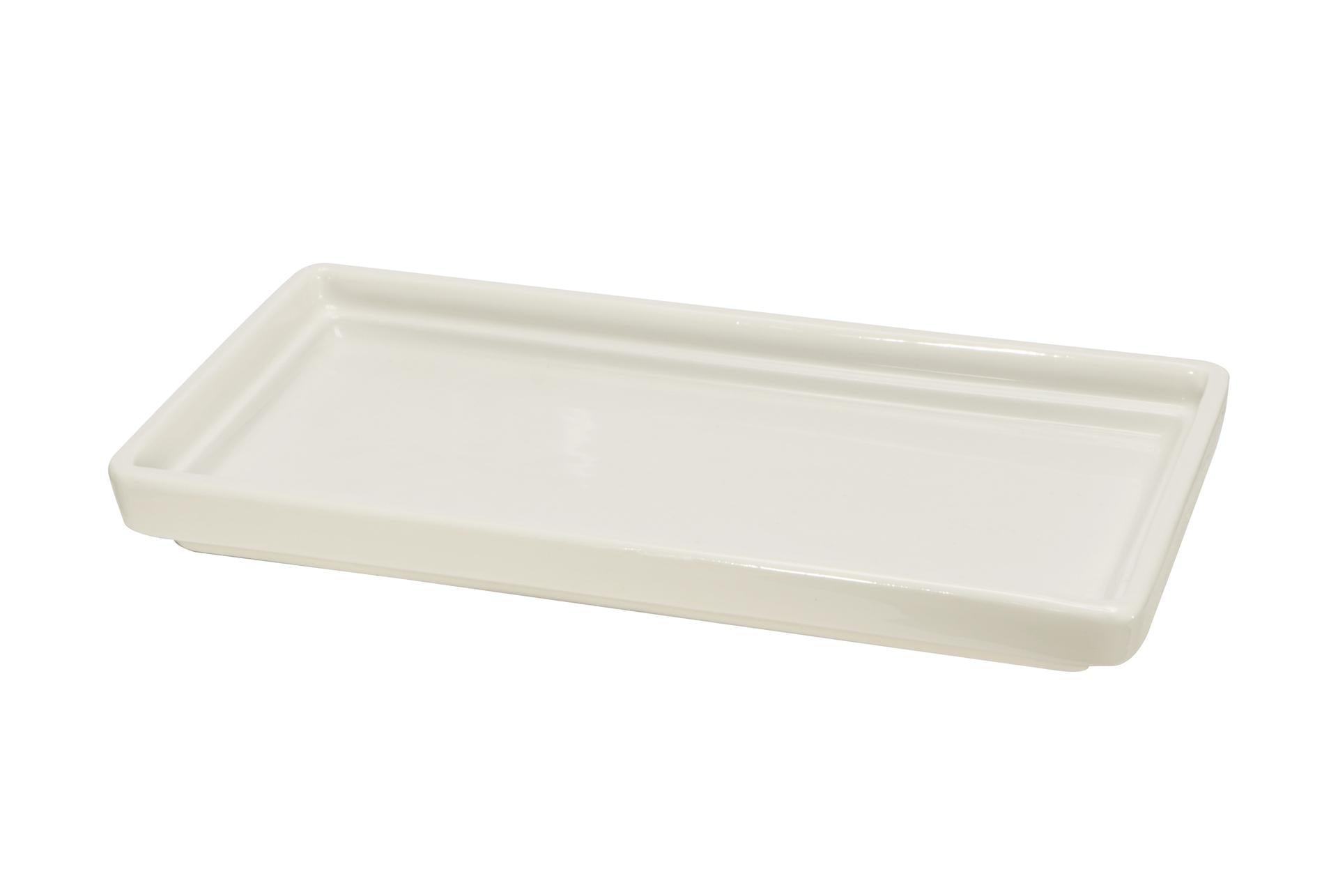 Import Tavola Professional B.B. White Piatto Rettangolare 20,3 x 10,3 x 2,1 cm In Porcellana Bianca - Set 6 Pz