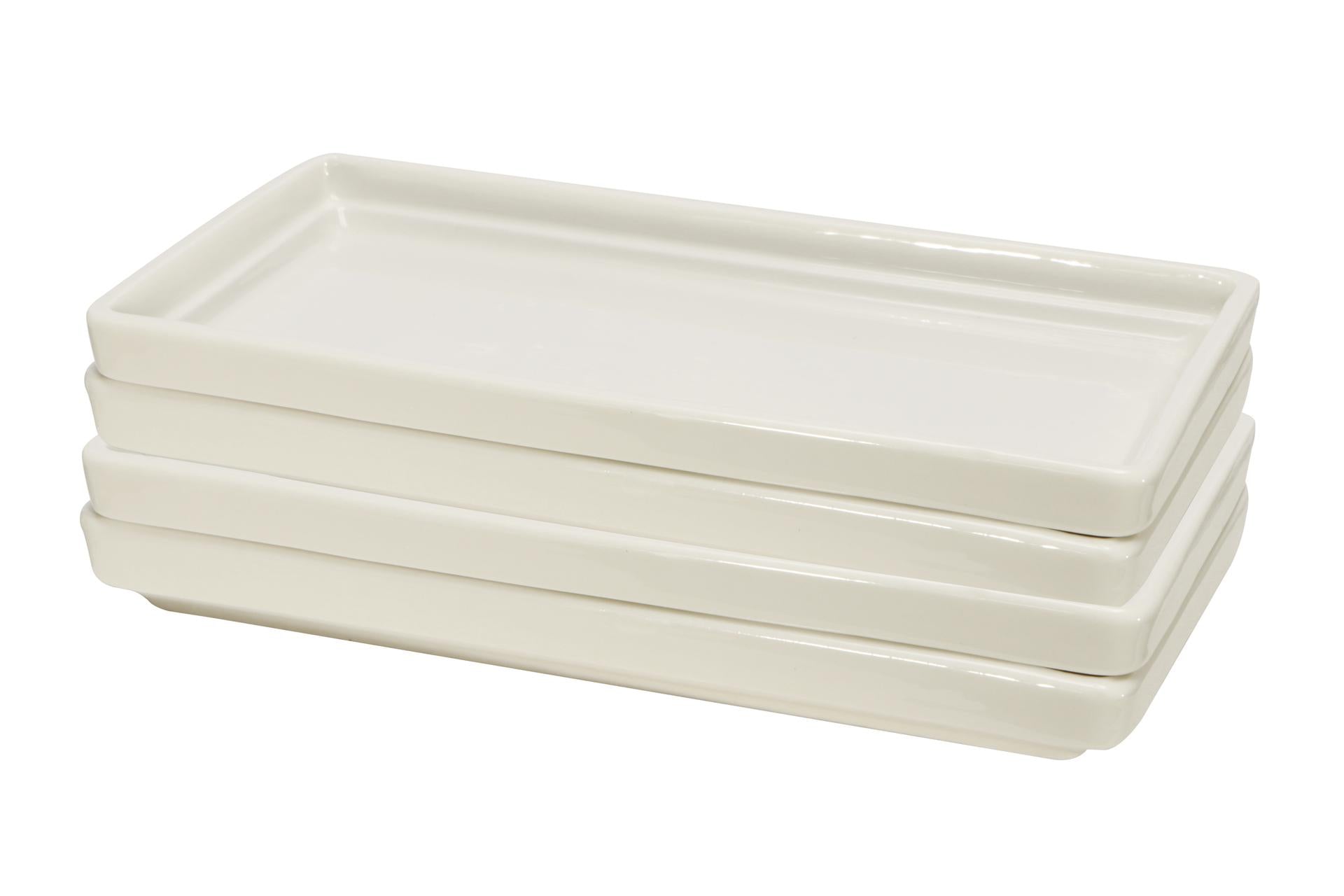 Import Tavola Professional B.B. White Piatto Rettangolare 20,3 x 10,3 x 2,1 cm In Porcellana Bianca - Set 6 Pz 3