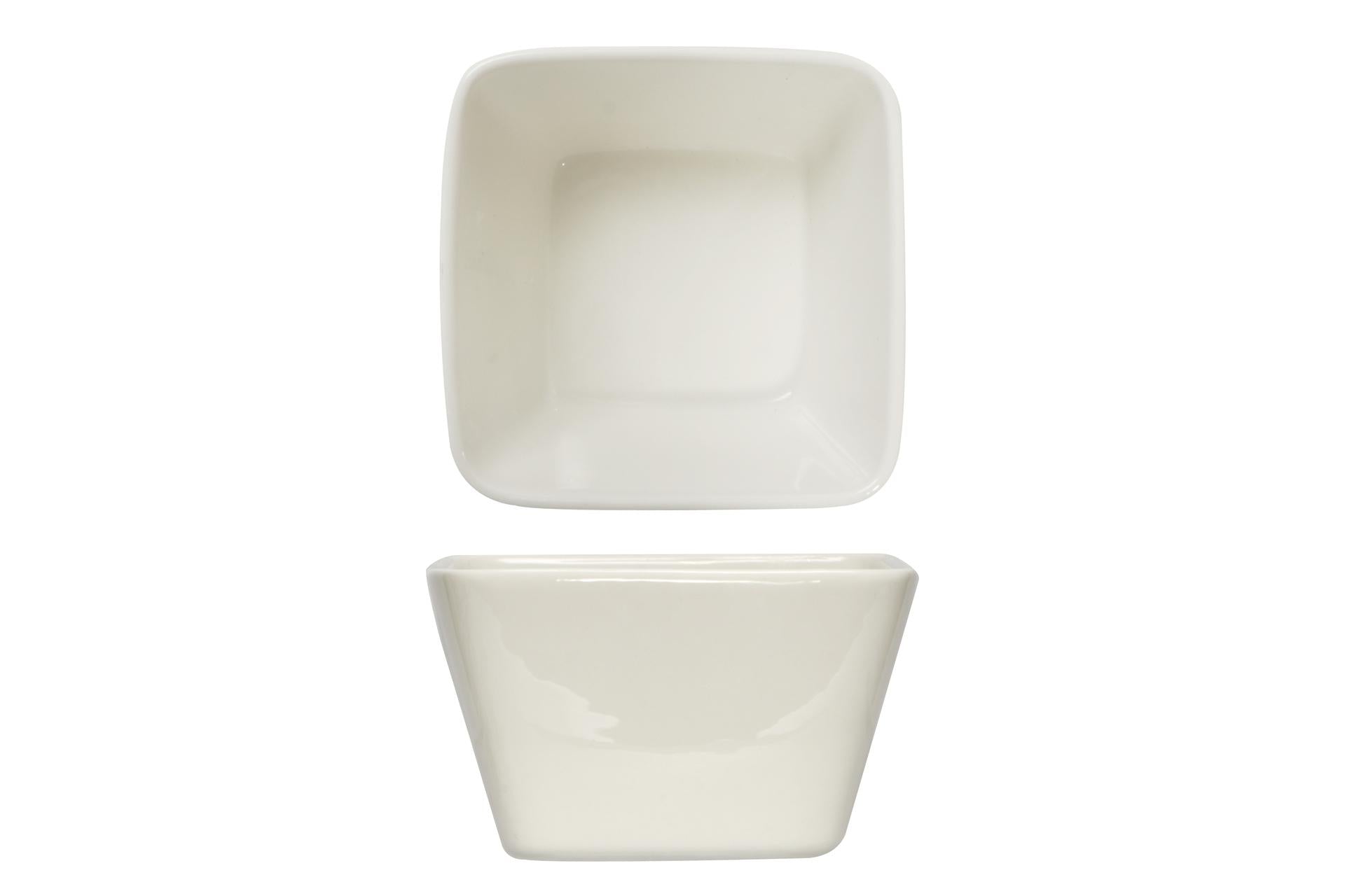 Import Tavola Professional B.B. White Ciotolina Quadra 10x10x6 cm In Porcellana Bianca - Set 6 Pz