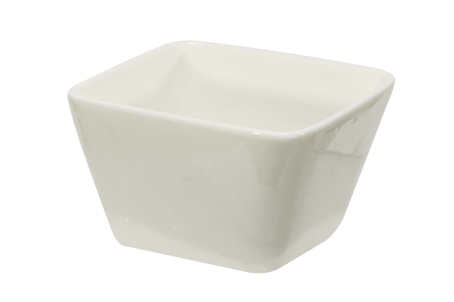 Import Tavola Professional B.B. White Ciotolina Quadra 10x10x6 cm In Porcellana Bianca - Set 6 Pz