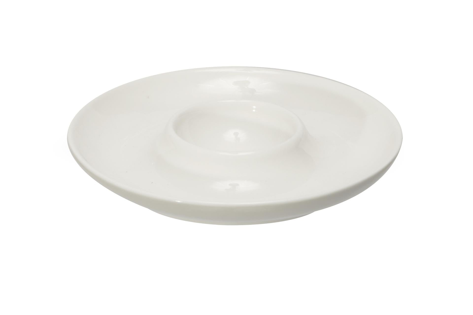 Import Tavola Professional B.B. White Piattino Portauovo 13.2x2.1 cm In Porcellana Bianca - Set 12 Pz