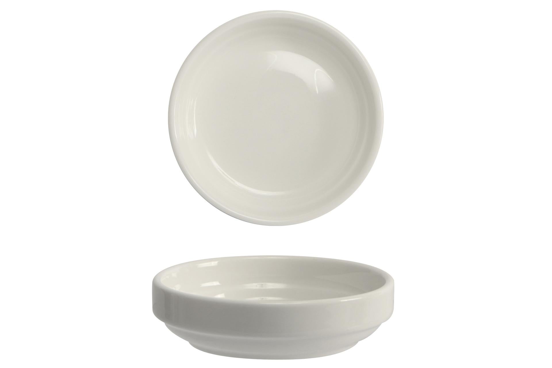 Import Tavola Professional Coppetta Tonda Impilabile Ø8 cm - H.2.2 cm In Porcellana Bianca - Set 12 Pz