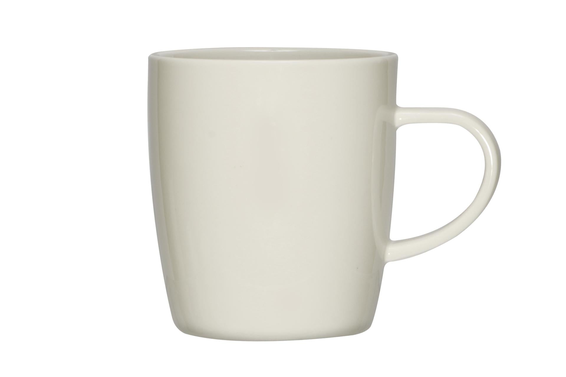Import Tavola Professional B.B. White Tazza Mug 400 ml - 12.5 x 8.8 x 9.8 cm In Porcellana Bianca - Set 6 Pz